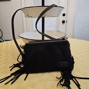 Montana West Black Crossbody Bag with Fringe